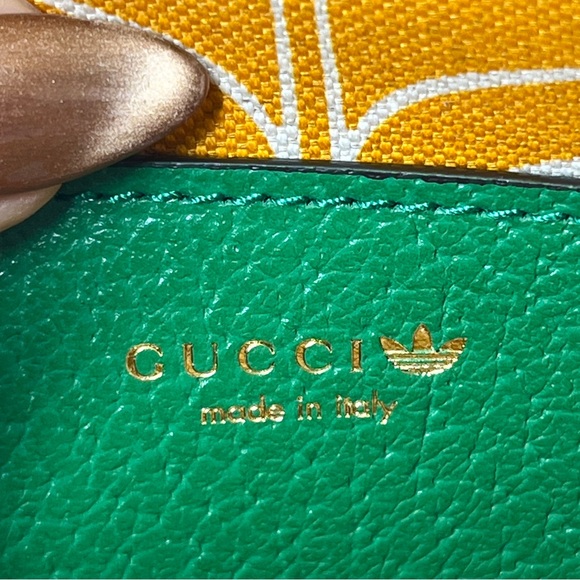 GUCCI x Adidas 721713 Green Golf Shoulder Bag Crossbody Leather Logo COLLECTOR - Picture 10 of 15